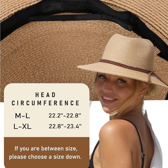 Black packable upf 80+ Wide-Brim Hat - Picture 3 of 11